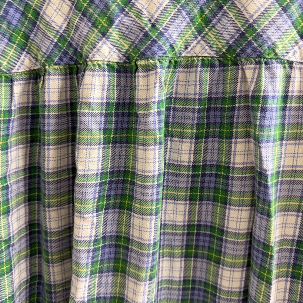 Vintage LL Bean Night Shirt Womens  Flannel Plaid Nightgown Medium M Petite - Picture 3 of 3